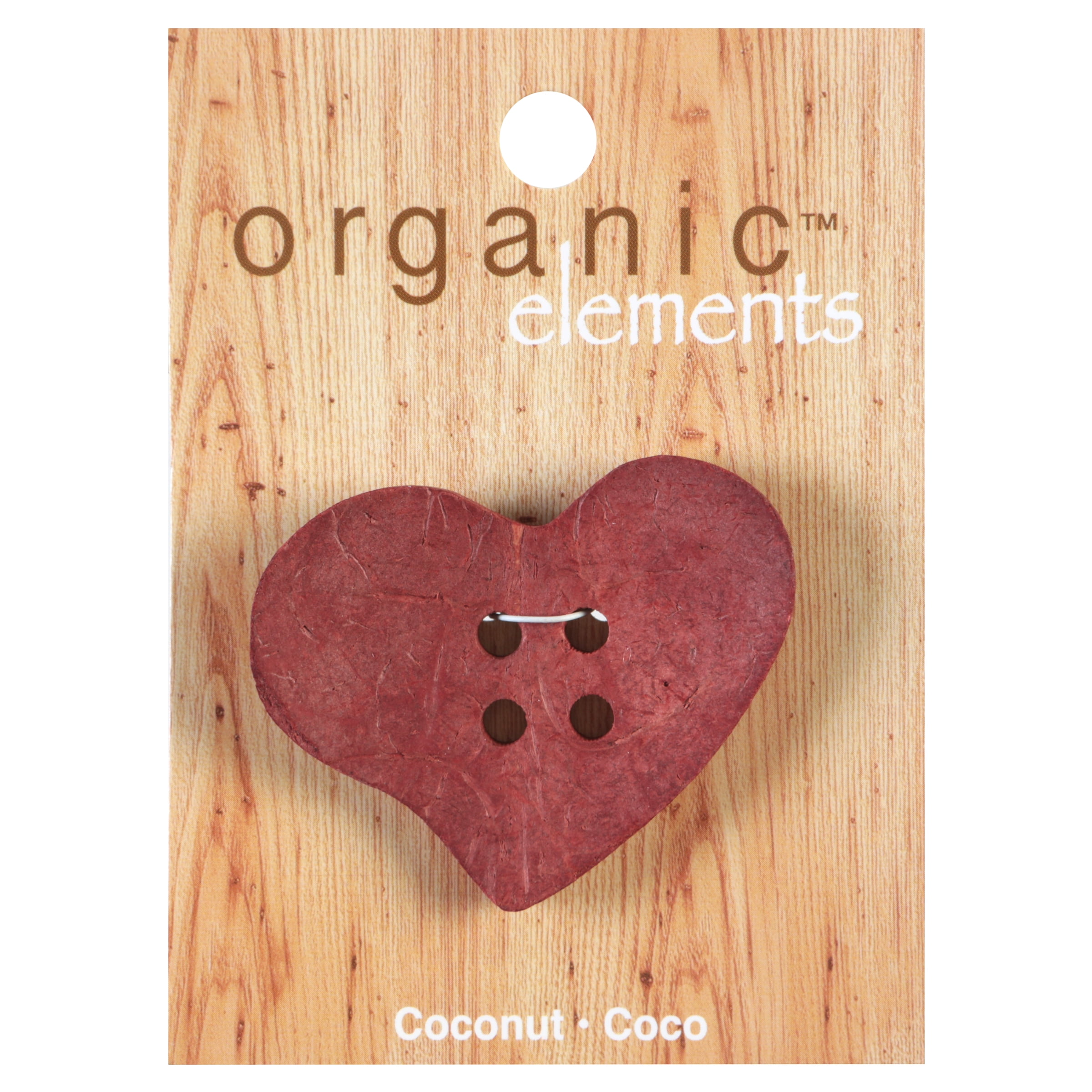 Dritz 30mm Sustainable Coconut Round Heart Buttons Red : Target