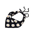 thumbnail image 1 of Guardurnaity Pañuelos para mujer, pañuelo para la cabeza, bufanda de flores, diadema decorativa para fiesta en la playa de viaje a la moda, diadema de punto Accesorio para el cabello Negro Guardurnaity AP012992-02B, 1 of 6
