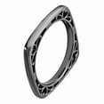 thumbnail image 3 of Sterling Silver Stackable Expressions Polished Black-plated Square Ring - Size 9, 3 of 3