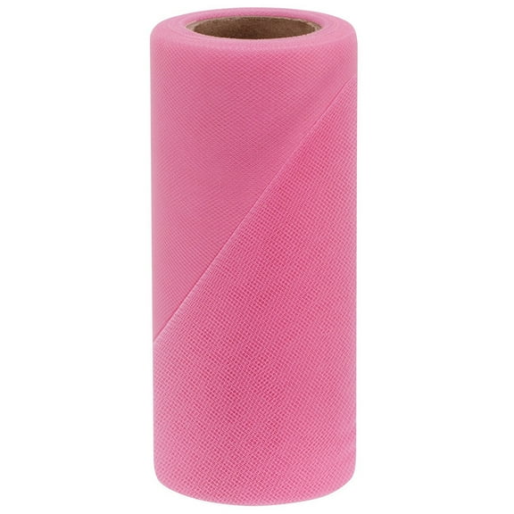 Falk Fabrics Tulle Spool for Decoration 6-Inch by 25-Yard - Paris Pink