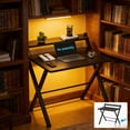 thumbnail image 5 of Ktaxon Folding Laptop Computer Desk Workstation Table No Assembly Wood Desktop Study Writing Desk Home Office Furniture, 5 of 6