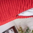 thumbnail image 3 of Ashler Soft Corduroy Velvet Striped Solid Throw Pillow Cushion Cover, Red, 20 x 20 inch, 2 Packs, 3 of 5