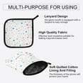 thumbnail image 3 of Yayeee Oven Mitts and Pot Holder Set of 4 Heat Resistant Kitchen Gloves Baking Hot Pad, White Retro Pattern, 3 of 5
