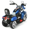 thumbnail image 4 of Gymax 6V Kids Ride On Chopper Motorcycle 3 Wheel Trike with Headlight Blue, 4 of 8