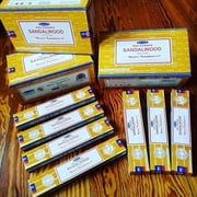 Satya Sandalwood Incense Sticks â€“ 12 Box Value Pack â€“ Hand-Rolled in India â Calming & Earthy Aroma