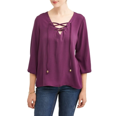 Criss Cross Knot - Women's Criss Cross Tie Top