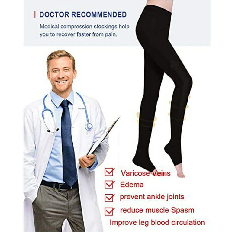 Medical 23-32 mmHg Compression Pantyhose Tights Women Nurse Support  Stockings S M L XL XXL