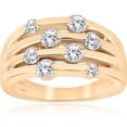 thumbnail image 1 of Bague Mode pour Femme en Or Jaune 1 Ct avec Vrai Diamant 14 K Main Droite à Multiples Rangées, 1 of 4