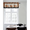 thumbnail image 7 of Orange Truck Pumpkin Lamp Stripes Stars Halloween Window Treatment Panel for Living Room Bathroom BedroomGhost Vintage Linen Window Treatment Drapes for Bedroom Laundry Room Farmhouse 54x18in, 7 of 7