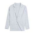 thumbnail image 5 of Xudanell Men's Button Slim Fit Suit Blazer, Casual Lightweight Jacket Sport Coat (Light Gray,M), 5 of 6