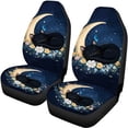 thumbnail image 5 of Pzuqiu Rear Bench Covers, Compatible with Automotive Seat Automotive Seats, Full Set Seat Covers for Cars for Sedans Truck Anti-Slip, Moon and floral pattern, 5 of 10
