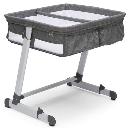 UPC: 0080213083533 | Delta Grey Bedside Baby Bassinet Bedside Sleeper For Twins