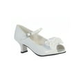 thumbnail image 2 of Dempsey Marie Girl's Peep Toe Dress Shoe with Satin Flowers, 2 of 3