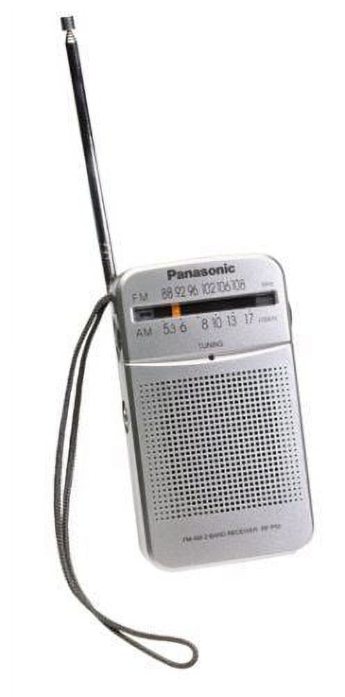 Panasonic RF-P50D Pocket AM/FM Silver Radio, 2 Band Receiver