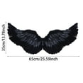 thumbnail image 2 of Carnival Angel Feather Floating Wings Mardi Gras Feather Fairy Wings with Elastic Straps Masquerade Party Supply Photo Props for Gifts Favors Birthday Wedding Halloween(Black,25.59x13.78 Inch), 2 of 2