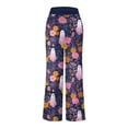 thumbnail image 2 of adviicd Womens Halloween Pajamas Pants Ladies Pumpkins Ghost Pajama Cute Soft Long Bottoms Women Pjs (Light Purple, M), 2 of 5