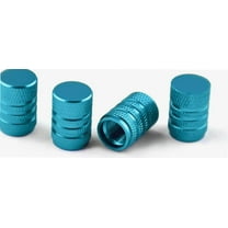 Aluminum Alloy Tire Valve Stem Caps, 4 Pack Universal Car Wheel Tire Valve Caps, Universal Stem Covers for Cars Trucks Motorcycles SUVs and Bikes (Light Blue/4PCS)