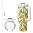 thumbnail image 4 of Sikiie Pineapple Insulated Stainless Water Bottle Lid Travel Mug Cup Insulated Tumblers Cup 40oz Ice Bully With Handle, 4 of 8