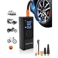 thumbnail image 3 of Tire Inflator Portable Air Compressor - Powerful 150PSI & 3X Faster, Accurate Pressure Display, Cordless Easy Operation - Portable Air Pump for Car, Motorcycle, Bike, Ball and More, 3 of 10