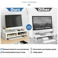 thumbnail image 3 of Monitor Stand Riser for Desk, 16.5 inch Computer Stand Desk Shelf, White 2-Tier, 3 of 7
