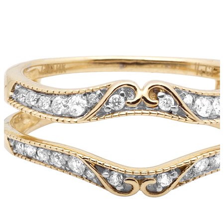 Jewelry Unlimited - 14K Yellow Gold Ring Guard Enhancer Diamond Wedding Band 0.33 ct - Walmart.com