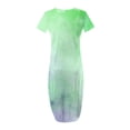 thumbnail image 3 of Staron Robe d'Été pour Femmes en Liquidation à Moins de 10 $ Ample Maxi Longue Printemps Décontractée Robes avec Poches Fendue Hawaïenne Sans Manches Fête Plage Robe Soleil Vert P, 3 of 5