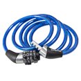 thumbnail image 3 of Wordlock CL-454-BL Wordlock Combination Non-Resettable Cable Lock (Blue) - Non-Resettable - 4-digit Combination Lock - Blue, Black, White - Steel, Vinyl - 4 ft - For Bike, 3 of 6