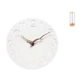 thumbnail image 1 of Reloj de pared silencioso para el hogar, la cocina, la oficina, , con organizador de transparente para mostrador, brochas de maquilla, 1 of 8