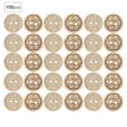 thumbnail image 3 of Buttons,14-15mm 100pcs/bag 4-Holes Round Wooden Button Luxury Finish, 3 of 9