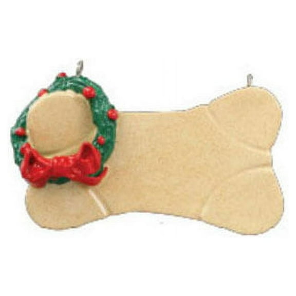 Brown Dog Bone Personalized Christmas Ornament DO-IT-YOURSELF