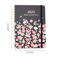 thumbnail image 6 of Manunclaims Schedule Book Multifunctional Efficiency Manual Time Management Wild Flower 2023 A5 English Version Daily Weekly Double Coil Binding Agenda Planner Book Office Supplies, 6 of 8