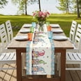 thumbnail image 4 of Table Runners 72 Inches Long Dress Scarves, Easter Farmhouse Kitchen Table Runner, Coffee Tablerunners, Spring Rabbit Ear Gnomes Eggs Floral Lattice 14x72 Inch, 4 of 9