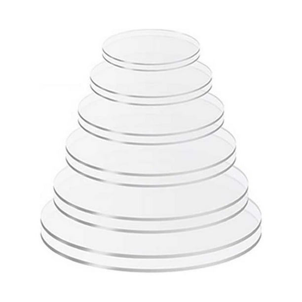 Wosthever 2 piezas de disco de pastel portátil reutilizable transparente reemplazo hogar panadería hornear pasteles bandeja soporte herramienta Herramientas y accesorios para hornear 26cm