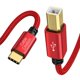 thumbnail image 1 of Cable de impresora CableCreation USB B a USB C (3,05 m), color rojo, 1 of 7