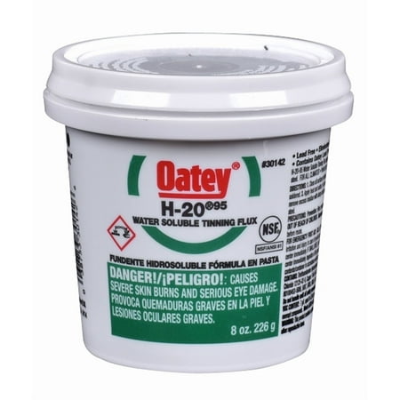 Oatey H-20 Series 30142 Water Soluble Flux, 8 oz, Paste, Gray