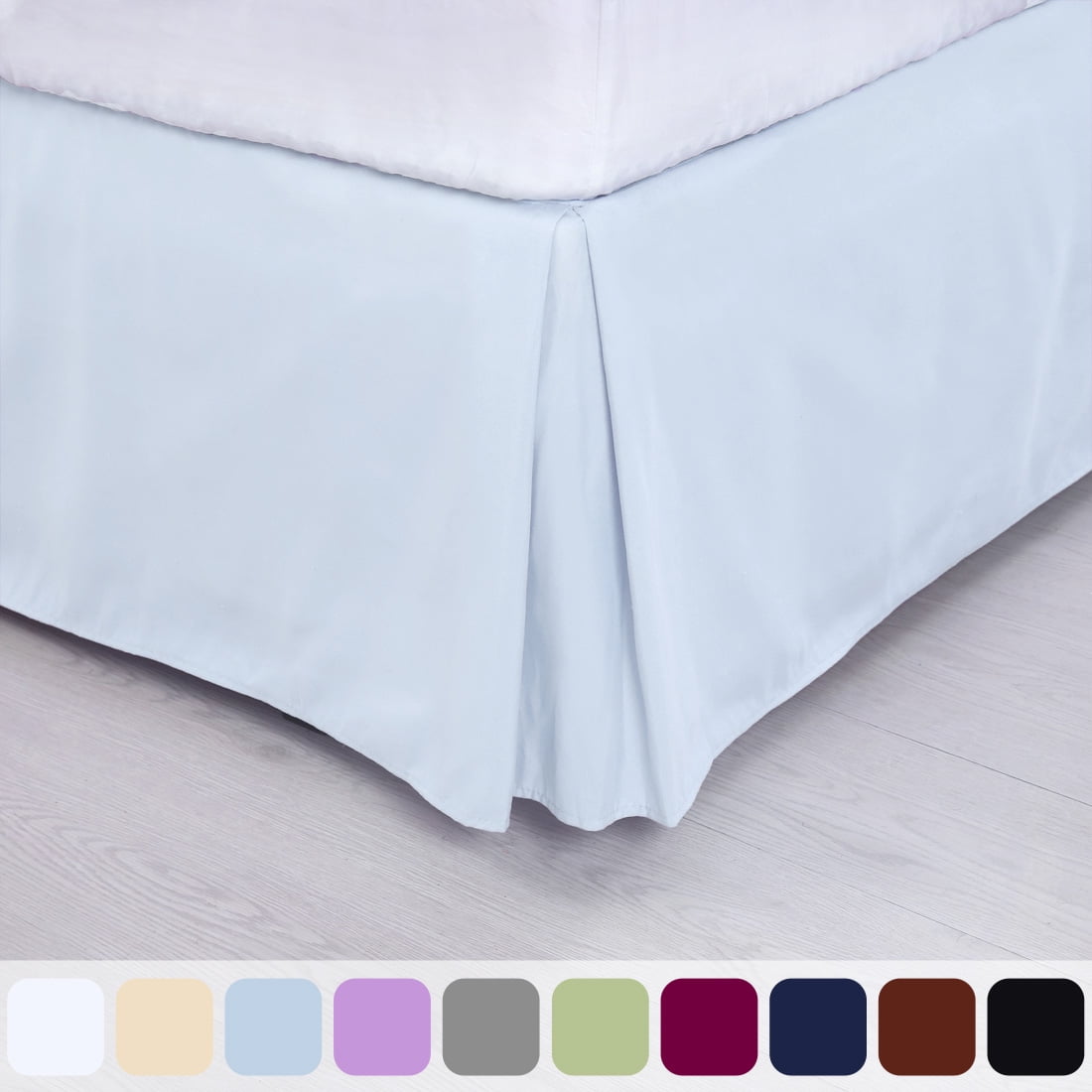 Pleated Bed Skirt Classic Tailored Hotel Quality 14 Inch Drop Twin