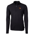 thumbnail image 2 of Men's Cutter & Buck Black Oregon State Beavers Big & Tall Virtue Eco Pique Recycled Quarter-Zip Pullover Top, 2 of 3