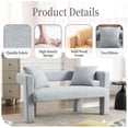 thumbnail image 4 of BISHE Modern Chenille Loveseat Sofa, Plush 2-Seater Couch for Small Spaces, Upholstered Accent Sofa Bed with Soft Fabric, Compact Apartment Sofa for Living Room & Bedroom, Mint Green, 4 of 9