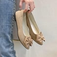 thumbnail image 5 of DYTTDG Women's Vintage Knit Flats | Bowknot Detail On Shallow Toe Casual Shoes for Daily Wear, Walking & Vocation, 5 of 8