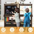 thumbnail image 5 of LINLUX 3 in 1 Kids Art Easel Drawing Board Double-Sided Whiteboard Chalkboard, Coffee, 5 of 10