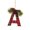 A, variant on Christmas Letter Ornament, Plaid Wooden Alphabet with Pine Berry Twine For Xmas Tree Wreath Door Wall Decor