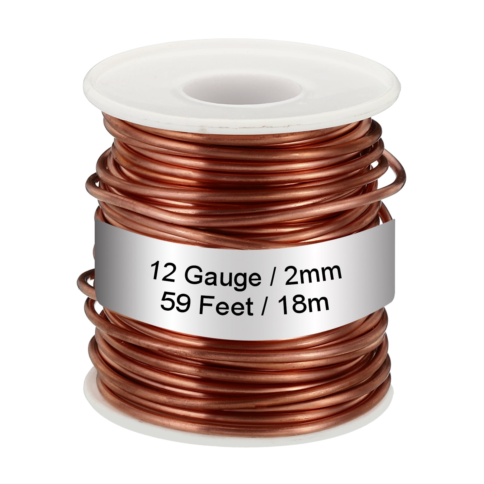 BENECREAT Fil De Cuivre Nu 2 Mm 20 M – Fil Souple Pur Pour Bijoux DIY, Électroculture Jardin, Artisanat Créatif