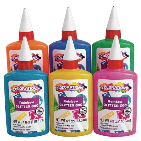 UPC: 0191487017992 | Colorations Rainbow Glitter Glue  4 oz. – Set of 6