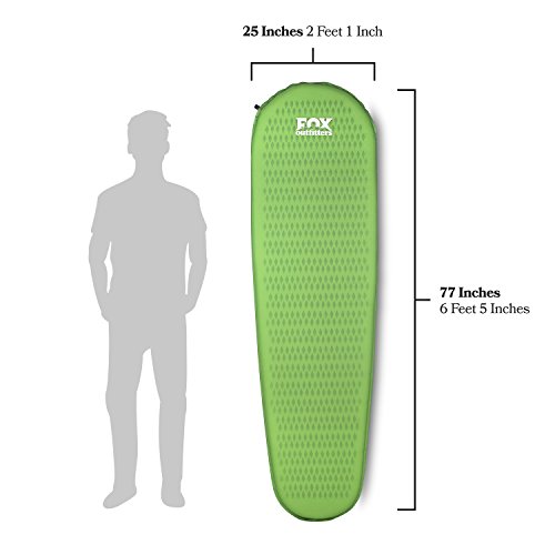 Fox Outfitters Ultralight Series Self Inflating Camp Pad - Perfect Foam Sleeping Pads for Camping, Backpacking, Hiking, Hammocks, Tents (Long) - image 3 of 7