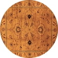 thumbnail image 1 of Ahgly Company Indoor Round Oriental Orange Industrial Area Rugs, 5' Round, 1 of 4