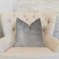 thumbnail image 2 of Plutus Dusky Gem Blue and Silver Luxury Throw Pillow - Double sided 12" x 20", 2 of 3