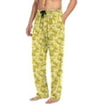 thumbnail image 5 of FREEAMG Yellow Camouflage Pajama Pants for Men, Men's Separate Bottoms, Pure Cotton Comfortable Lounge Pants for Men（187）, 5 of 7