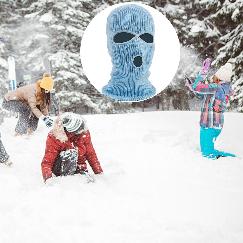 Thermal Windproof Face Mask 3 Hole Winter Cycling Ski Neck Warmer