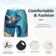 thumbnail image 3 of Balery Colorful Underwater Plant Turtle Bañador para hombre, shorts de playa de secado rápido con entrepierna y forro de compresión-Small, 3 of 6