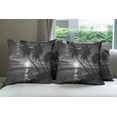 thumbnail image 6 of Ambesonne Tropical Throw Pillow Cover 4 Pack, Horizon over Sea Picture, 16", Black and White, 6 of 7